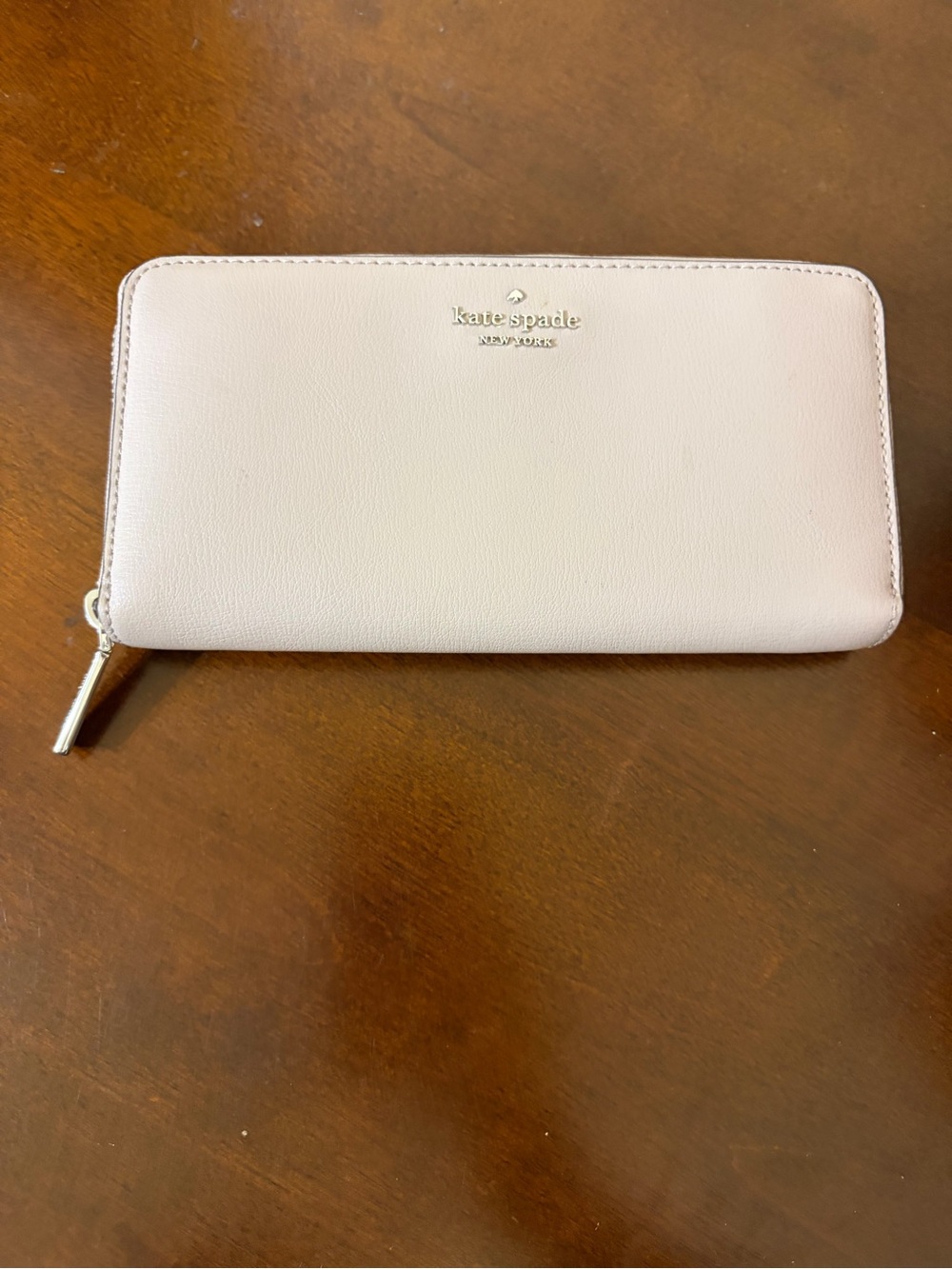 Kate Spade New York Grey Large Continental Zip-Around Wallet